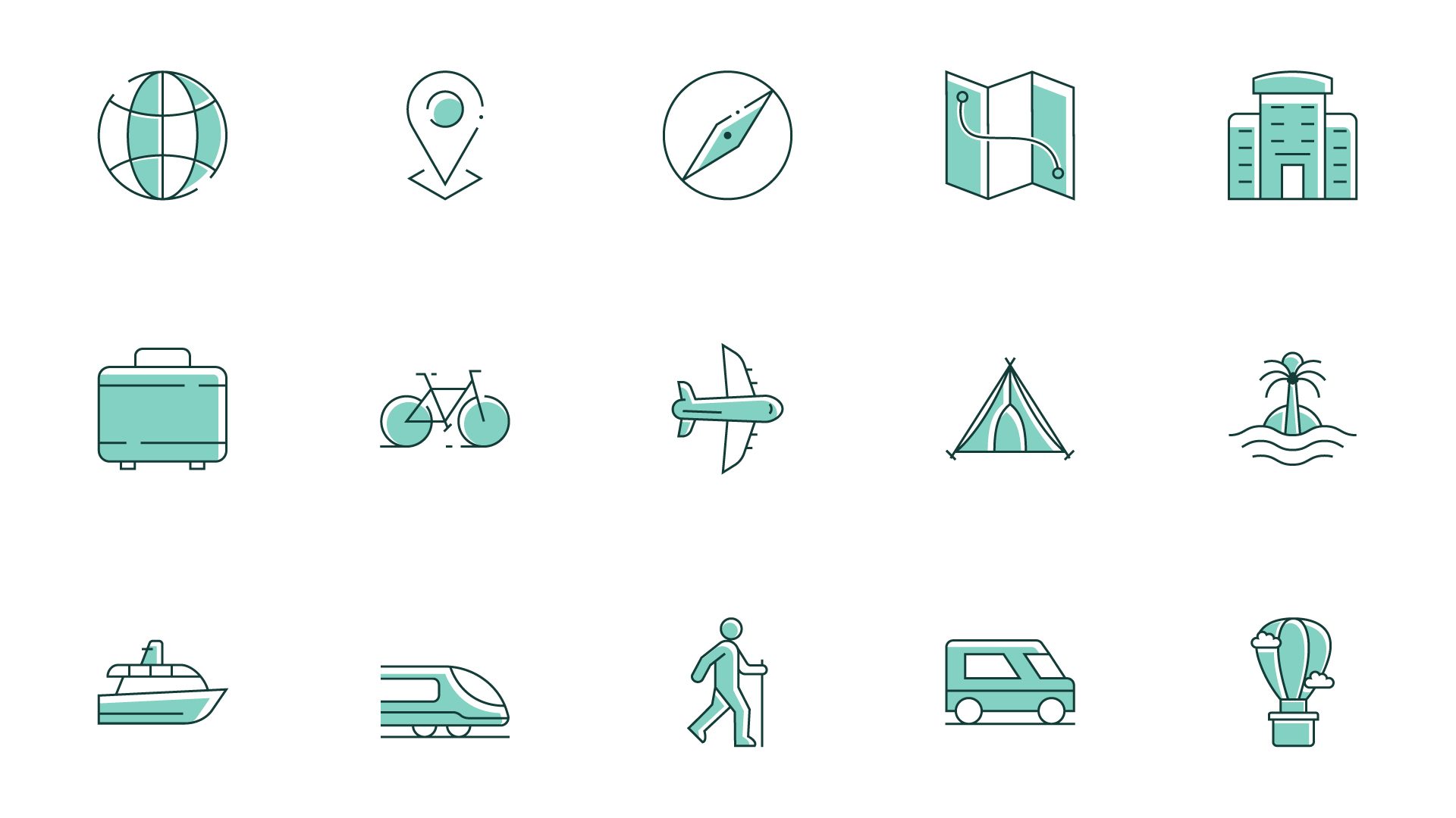 Travel Application Icon Design